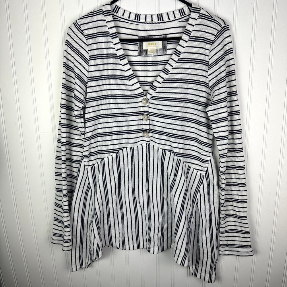 Maeve Anthropologie‎ Striped Long sleeve Shirt Size Medium